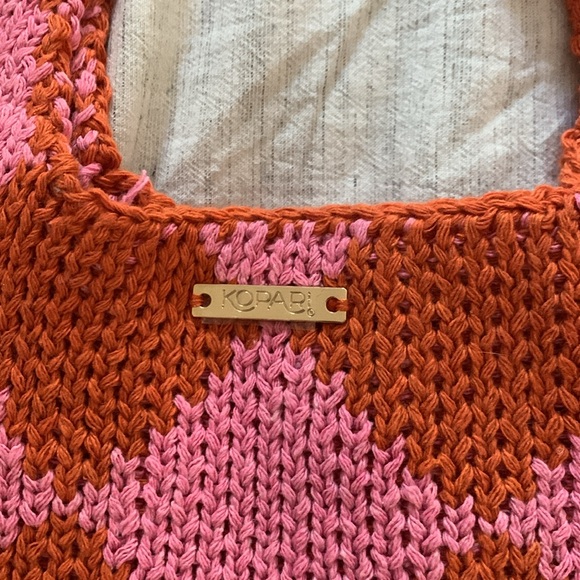 Geometric Knit Boho Hand Bag - Kopari - Picture 2 of 4